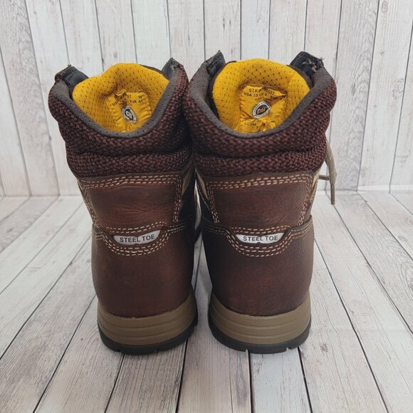 CAT Paisley 6" Steel Toe Work boot Tawny Brown Leather Women's 10 Wide width - Picture 5 of 14